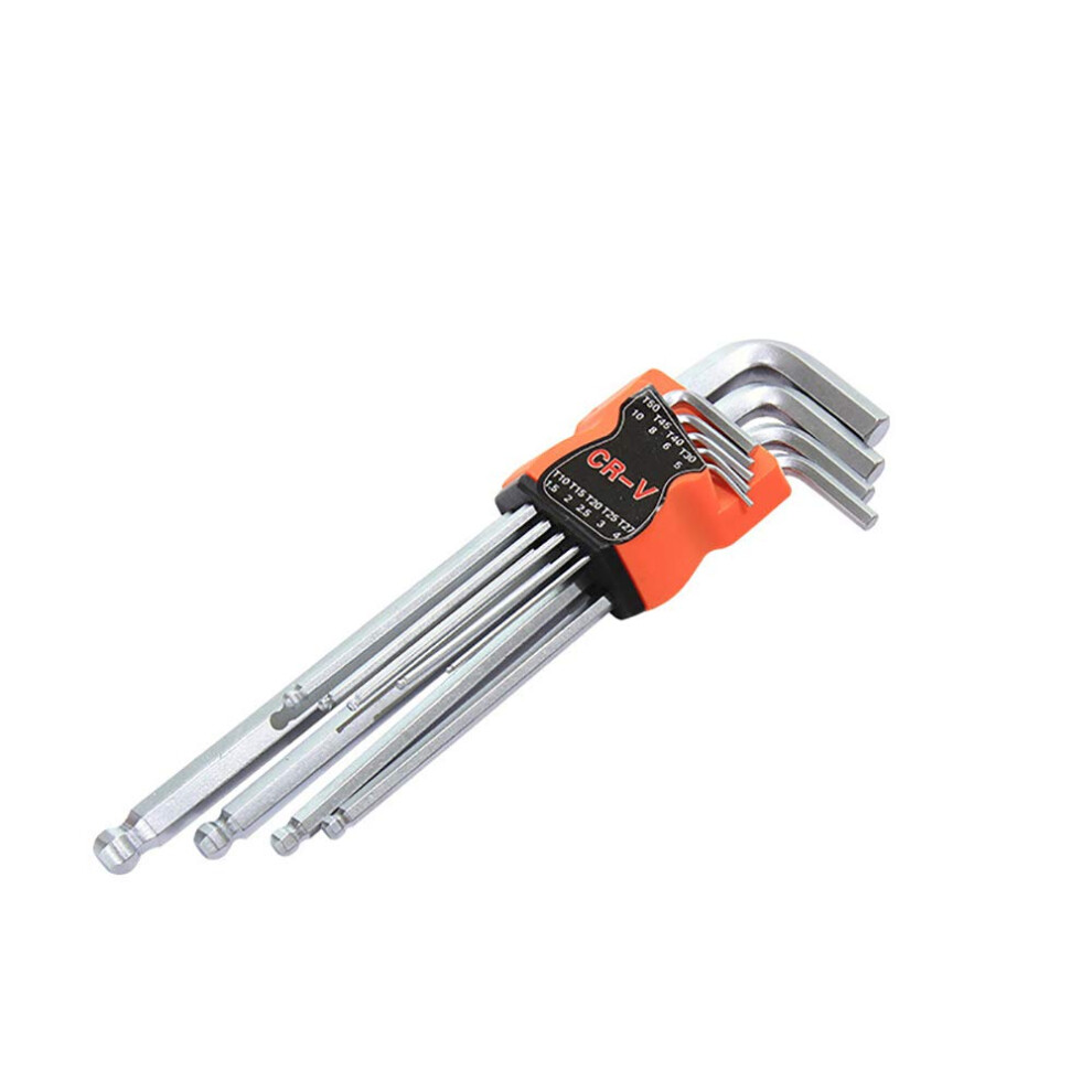Hex Key Set 9Pcs Ball End Metric Allen Wrench Set With Case For Bikes And Craft Precision Tips 9099447194534