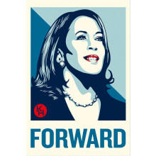 Affiche « Kamala en avant » - Décoration murale de campagne Kamala Harris 2024, Kamala Harris candidate à la présidence 2024