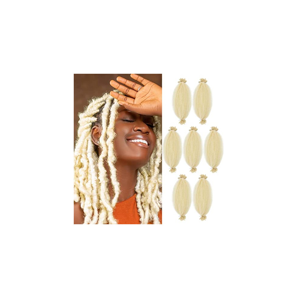 Unisex Marley Hair Extensions 16 Inch #613 Preseparated Afro Twist For Soft Locs And Crochet Braids