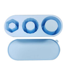 3Grid Silikon-Eiswürfelform mit Deckel, hohle zylindrische Eiswürfelformen für 30 und 40 oz Eiswürfelbehälter, Zubehör