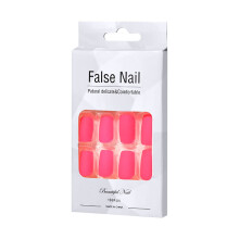 Fluorescent Short Square Nail Patch, Wearable Nail Patch, Full Nails