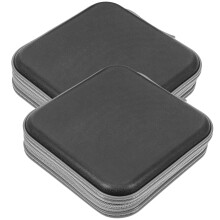2 Pcs CD Clutch Bag Zipper Storage Bags DVD Organizer Wallet Household Plastic Travel