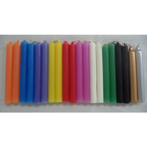 20 assorterte 4" mini-trolldomslys Deluxe-sett, koniske lys, nødlys