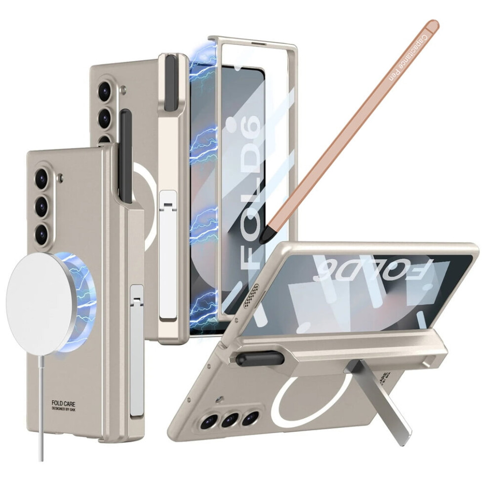Case For Compatible With Samsung Galaxy Z Fold 6 With Stylus Pen Kickstand Screen Protector And S Pen Holder 9773935091740