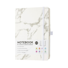 Notesbog med linjering, 192 sider, linjeret, 100 g/m² tykt papir, hårdt omslag til skrivning, noter og arbejde - 13,5 x 21,5 cm