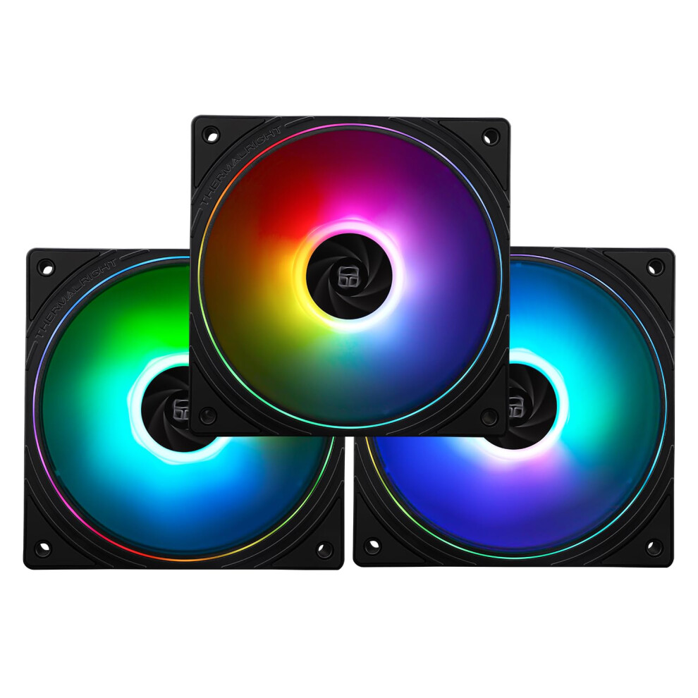120Mm Pwm Argb Cpu Cooling Fan 3Pack With Quiet 4Pin Sfdb Bearing And Performance 9164114850751