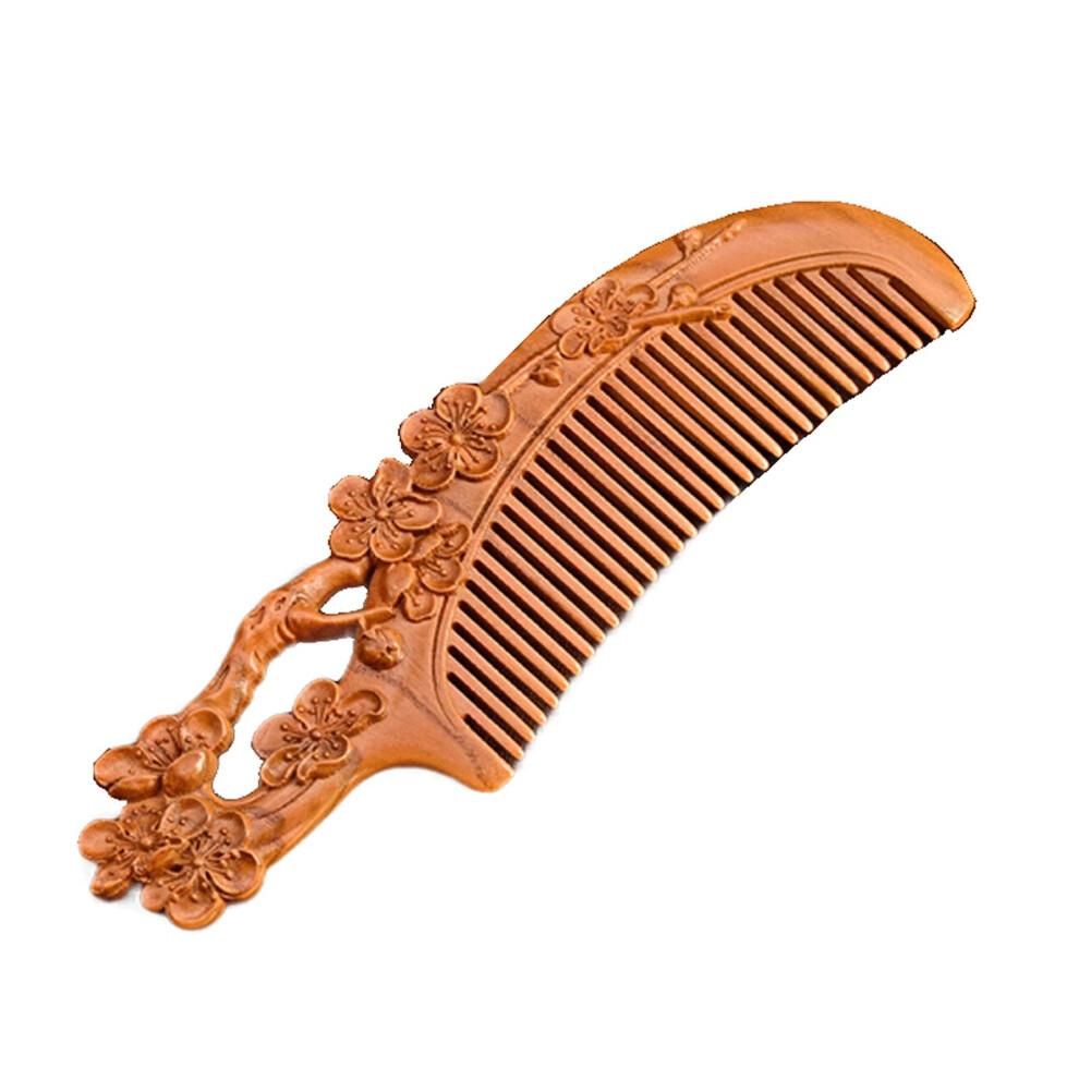 Wooden Hair Brush and Comb AntiStatic Solid Wood for Styling Smooth Hair Scalp Massage