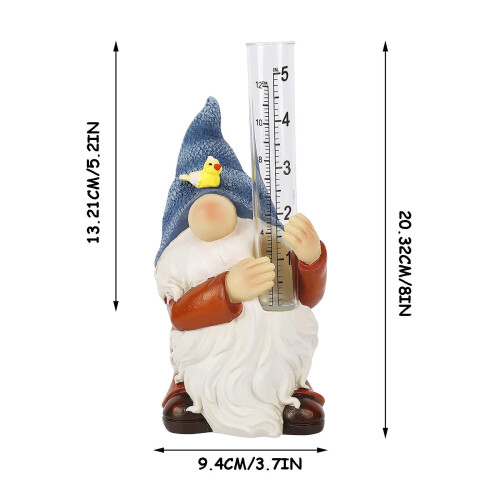 Εκκαθάριση δόντια βροχής από ρητίνη Gnome, Άγαλμα κήπου Gnome από ρητίνη με πλαστικό 2