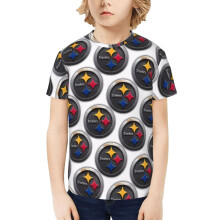 Steelers Boys and Girls Short Sleeve Shirt for Youth Sports Football Team for Baseball Fans Gifts