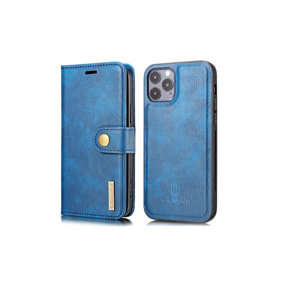 Dg.ming Compatible With Iphone 13 Pro Split Leather Wallet Case - Blue 9482828943508