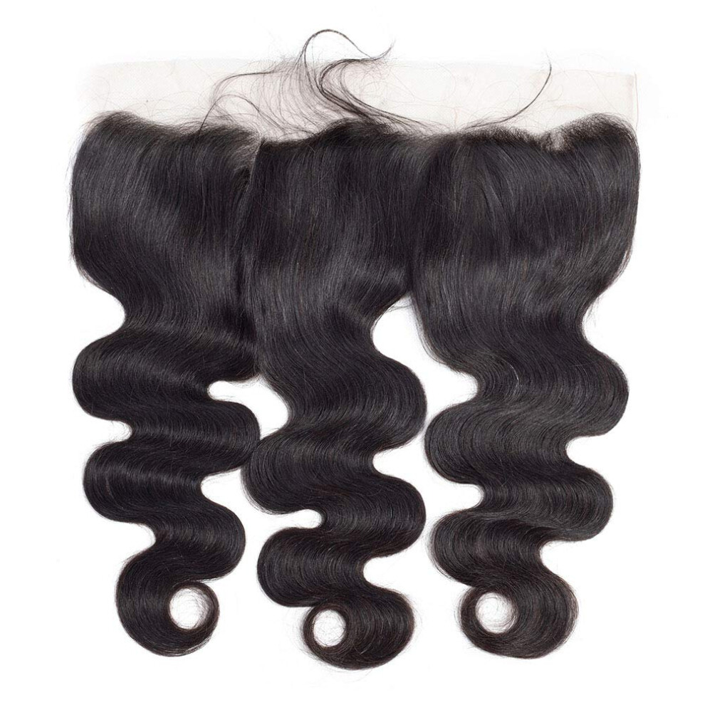 Human Hair Lace Frontal 13x4 Brazilian Body Wave Closure with Baby Hair Natural Hairline Design
