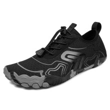 Water Shoes Quick Dry Breathable Mesh NonSlip Aqua Shoes for Swimming Beach Hiking Black 10 UK