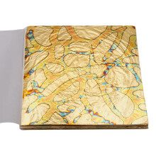 Gold Leaf Sheets and Copper Foil 14x14cm for Crafts, Furniture, Nail Art, Ceramic Decor, 50pcs