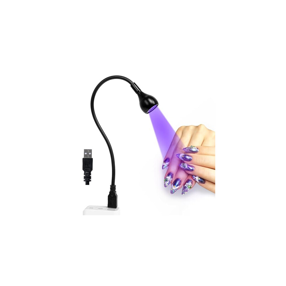 Light Led Nail Lamp 3W Usb Gel Curing With 360 Flexible Gooseneck For Salon And Home Manicure