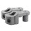 Motorcycle Handlebar Riser 28mm 22mm Adjustable Extender Silver for Ergonomic Riding Position 1