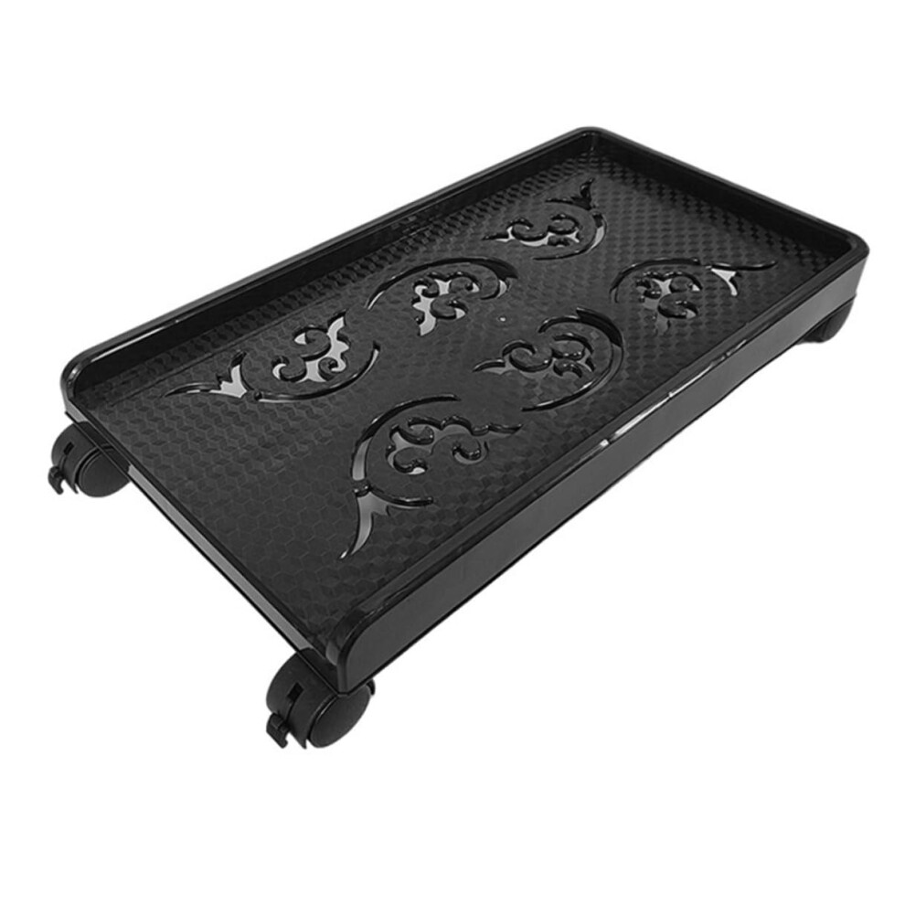 Adjustable Cpu Stand With Wheels, Metal Computer Tower Cart For Carpet, Under Desk Gaming Setup 9365369205468