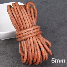 Round Cow Leather Cord Lace Rope Weave String for Necklace Bracelet Bag 16FT