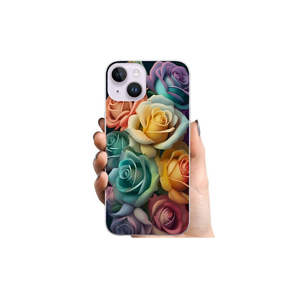 Compatible With Apple Compatible With Iphone 15 Plus Tpu Mobile Case Colorful Roses 9482726557036