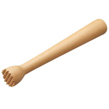 Wooden Cocktail Muddler with Ergonomic Grip, Compact Bar Tool for Ice Crushing and Drink Mixing