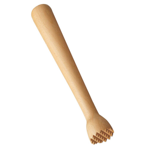 Wooden Cocktail Muddler for Mojitos with Ergonomic Handle, Fruit Crusher Bartender Tool for Home Bar