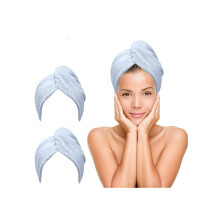 Microfiber Hair Towel Wrap Pack of 2 Fast Drying Anti Frizz Turban for Curly Long Hair with Button