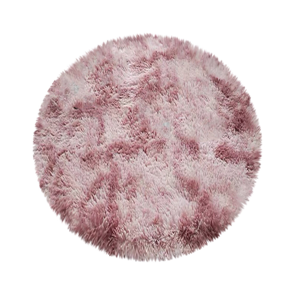 Herrnalise 39 Inch Soft Round Rug for Bedroom, Modern Fluffy Circle Carpet, Shaggy Plush Nursery Rug Compatible with Kids' Room Decor