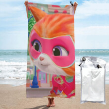 Superkitties Microfiber Bath Towel 31.5"x63" - Quick Dry, Sandproof, Oversized for Beach, Travel, Camping - Compatible with Adult & Kids Use