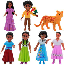 7-Pack Mirabel Singing Doll & Friends, Mini Encanto Collectible Figures, Party Cake Toppers, Kids Birthday Decor Compatible with Party Themes