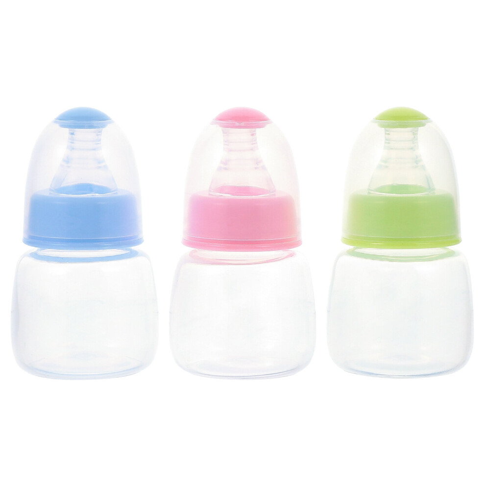 LHXC 3pcs Mini Hardness Bottle Baby Bottles Practical Nipples Bottle Infant Feeder