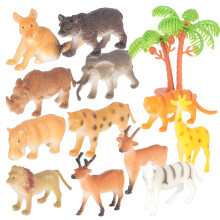 Animal Model Giraffe Figures Infant Toys Miniatures Farm Animals Child Baby 12 Pcs