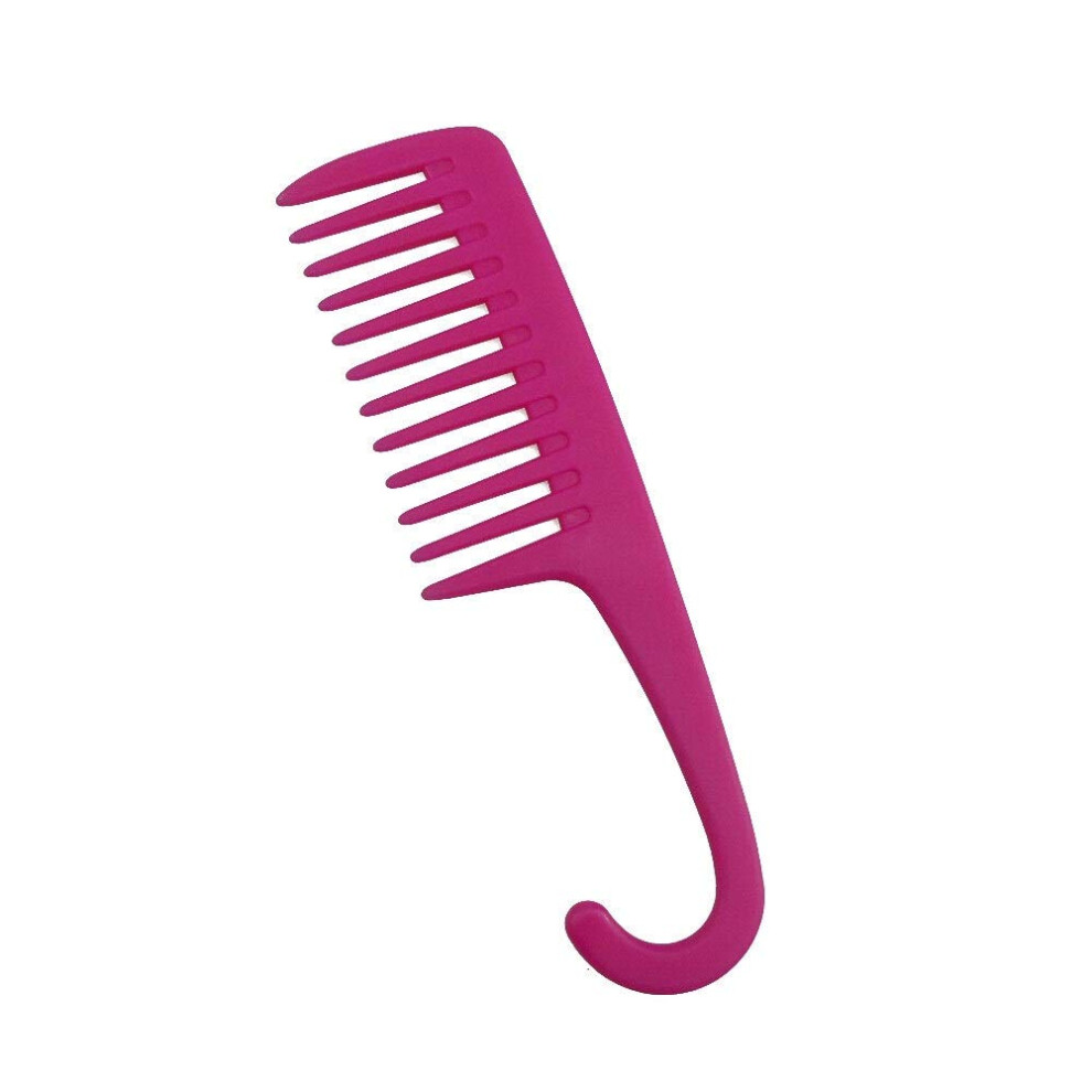 Unisex Red Wide Tooth Comb For Gentle Detangling And Salon Styling, Rose Durable Lightweight Hair Comb