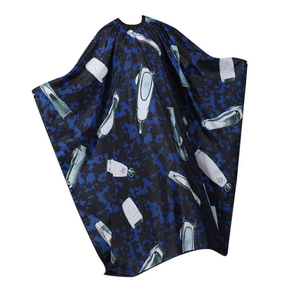 Hair Cutting Cape Waterproof Barber Cape for Adults Professional Salon Hairdressing Blue