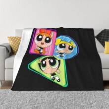 Deka Powerpuff Girls - super mäkká flanelová deka, teplá plyšová útulná na gauč, pohovku, posteľ, ultra mäkký mikrofleece
