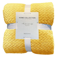 Wheat Velvet Small Blanket, Nest Mat, Warm Blanket, Coral Velvet Blanket, Thickened Blanket Yellow