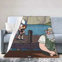 Hotelová deka Gravity Falls, anime deka do postele, deka na pohovku, ultra mäkká flísová deka do spálne a obývačky, 60x50 palcov