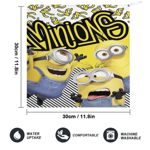 Χειροπετσέτες Minions για το μπάνιο, Βαμβακερές πετσέτες προσώπου απαλές 1