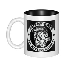 Stray Cats Large Coffee Mug With Handle Tea Cup Novelty Coffee Cup For Men Women Home And Office Work Black