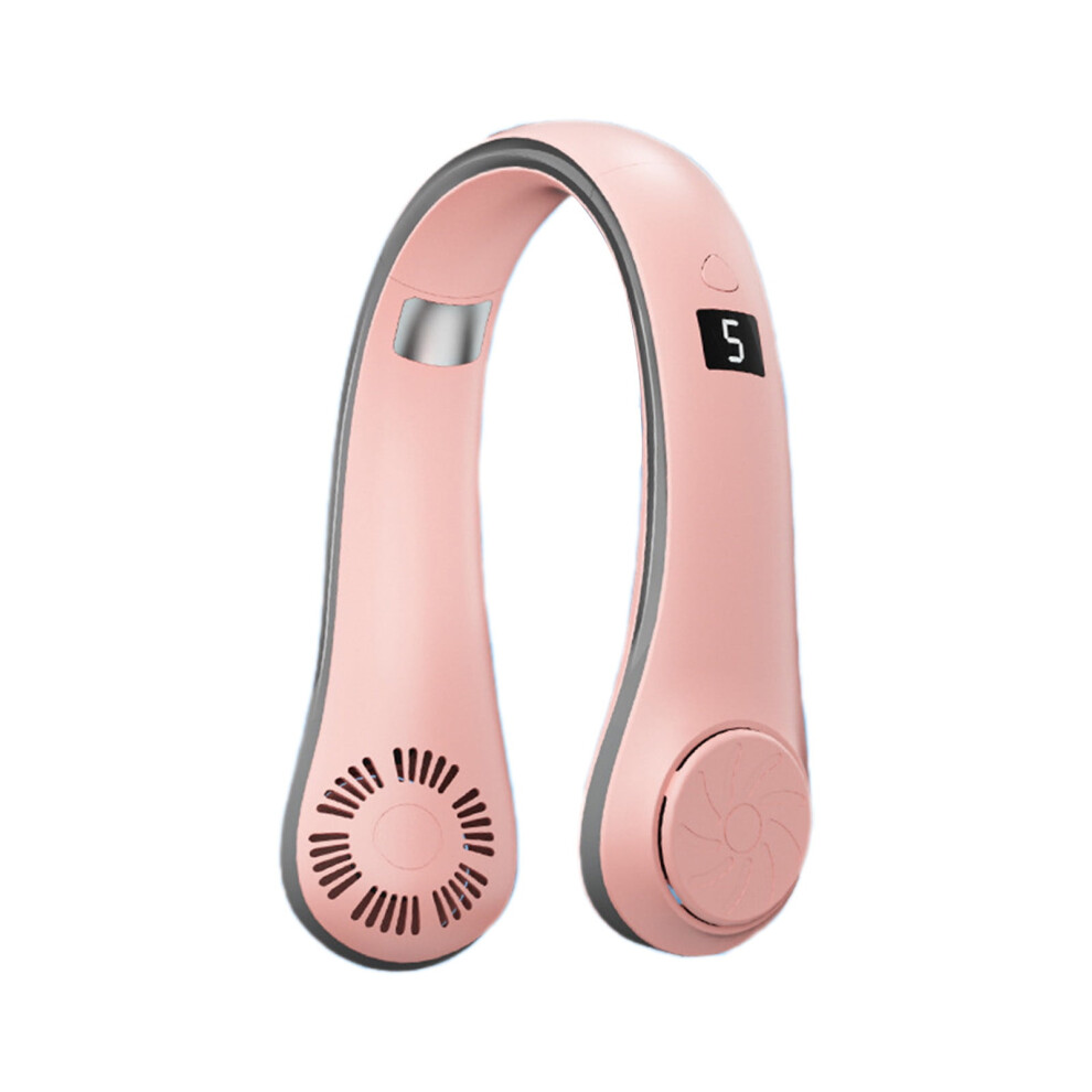 Yobolk Neck Hanging Fan, Portable Folding Fan With Digital Display, Aromatherapy & Usb Charging, Leafless Fan For Students, Compatible With Travel 9482828325540