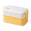 Double Bento Box, 4,5*4,5*4,5 ιντσών, στοιβαζόμενο δοχείο φαγητού All-in-One, πλαστικά σκεύη, 2