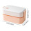 Double Bento Box, 4,5*4,5*4,5 ιντσών, στοιβαζόμενο δοχείο φαγητού All-in-One, πλαστικά σκεύη, 6