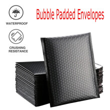 Kangkanggg - Conjunto de 50 Envelopes Acolchoados Pretos 9x9 em Polietileno, com Fecho Autoadesivo e Forro, Ideais para Armazenamento de Cobertores e