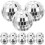 12pcs Mini Silver Disco Ball Ornaments for Xmas Tree 1