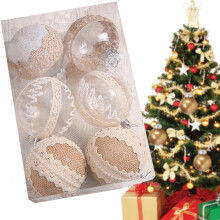 karymi Kerstballen 6 stuks Decoratieve ornamenten voor boom, krans, feestdagen, kerstversiering binnenshuis - Compatibel met kerstartikelen uit de