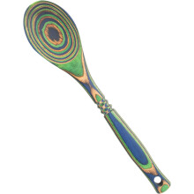 2 Stück 30 cm lange Pakkaholzlöffel – Bunte Kochutensilien aus Holz zum Mischen, Servieren von Pasta, Salat und mehr
