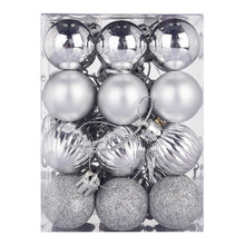 Viflosae 24 stuks kerstboomballen 30 mm, geschikt voor kerstversiering thuis, feestjes en andere feestelijke decoraties binnenshuis.