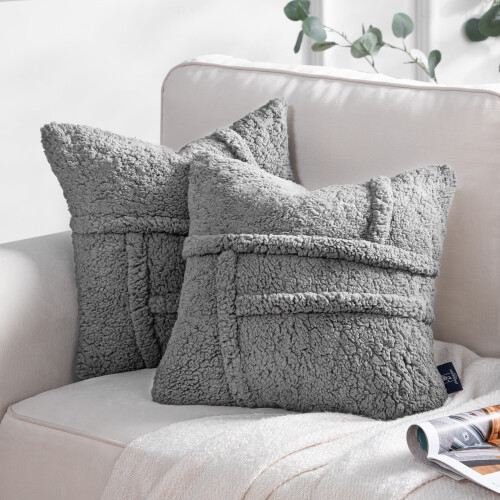 Μαξιλάρι Phantoscope Soft Fluffy Sherpa σειράς με διακοσμητικό μαξιλάρι από τεχνητή γούνα,
