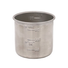 Mizh Mehrzweck-Messbecher aus Edelstahl, Backbehälter, Küchenbecher mit Graduierung (zufälliges Design)