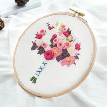 Apmemiss Clearance Gifts for Mom Full Range of Embroidery Cross Stitch Stamped Embroidery Cloth with Floral Kit Mothers Day Gifts