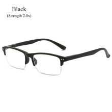 Lunettes de lecture anti-lumière bleue pour ordinateur, protection contre la lumière bleue, noir, correction 2.0x