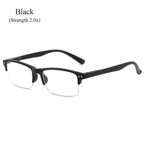 Lesebrille mit Blaulichtfilter, Computerbrille, Schwarz, Stärke 2,0x